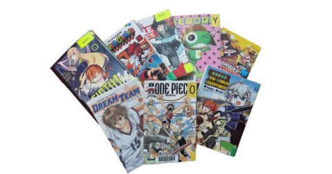 6 mangas posés sur un fond blanc