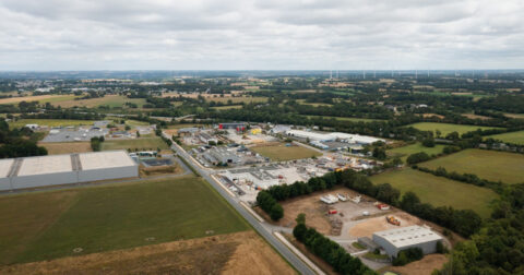 Vue aérienne du Parc des Estuaires et Le Mortier à Derval
