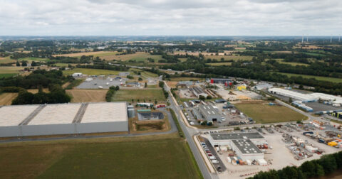 Vue aérienne du Parc des Estuaires et Le Mortier à Derval
