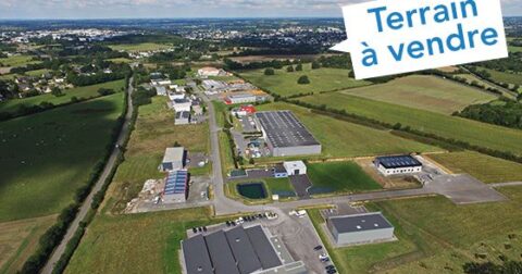 Vue aérienne de la zone d'activités du Bignon à Erbray