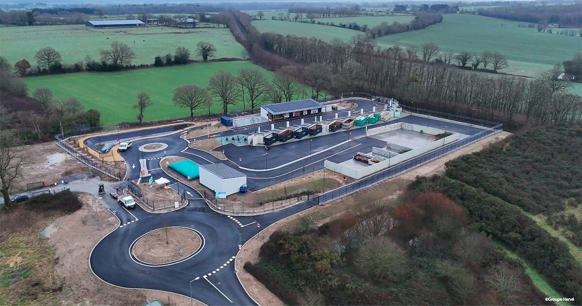 Vue aérienne de la nouvelle déchetterie à Châteaubriant